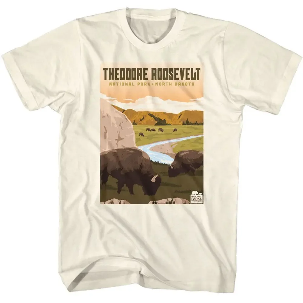 National Parks Theodore Roosevelt Park Natural Brands T Shirt