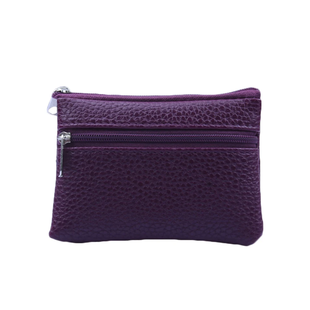 New PU Leather Coin Purse Female Wallets Women Zipper Coin Purses Children Storage Card Holder Bags Solid Color Mini Pouch image 6