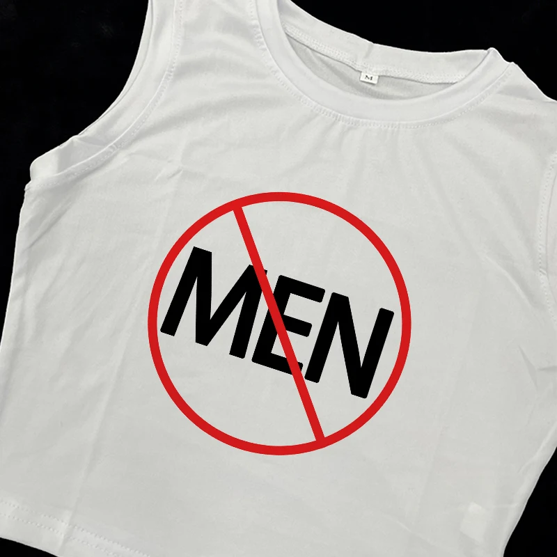 하라주쿠 레터 프린트 화이트 베이직 베스트 여성 2025 펑크 슬리브리스 Y2K 패션 탱크탑 섹시 크롭탑