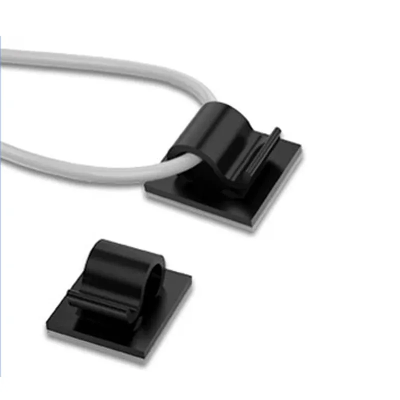 10/20/50PCS R-type Self-adhesive Wiring Buckle Cable Organizer Auto Fastener Car Clip Data Line Bobbin Winder Wall Mounted Hook image 4