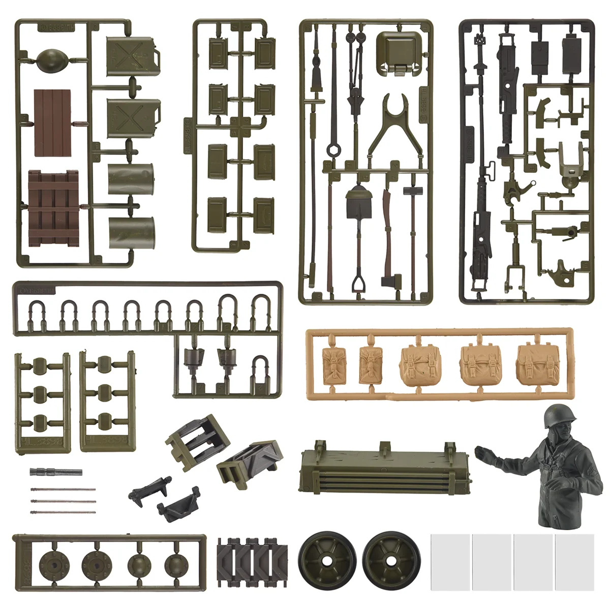 Для 1/16 Henglong Tank 3898-1 США Sherman M4A3 RC танк пластиковые аксессуары для солдат сумка для запчастей