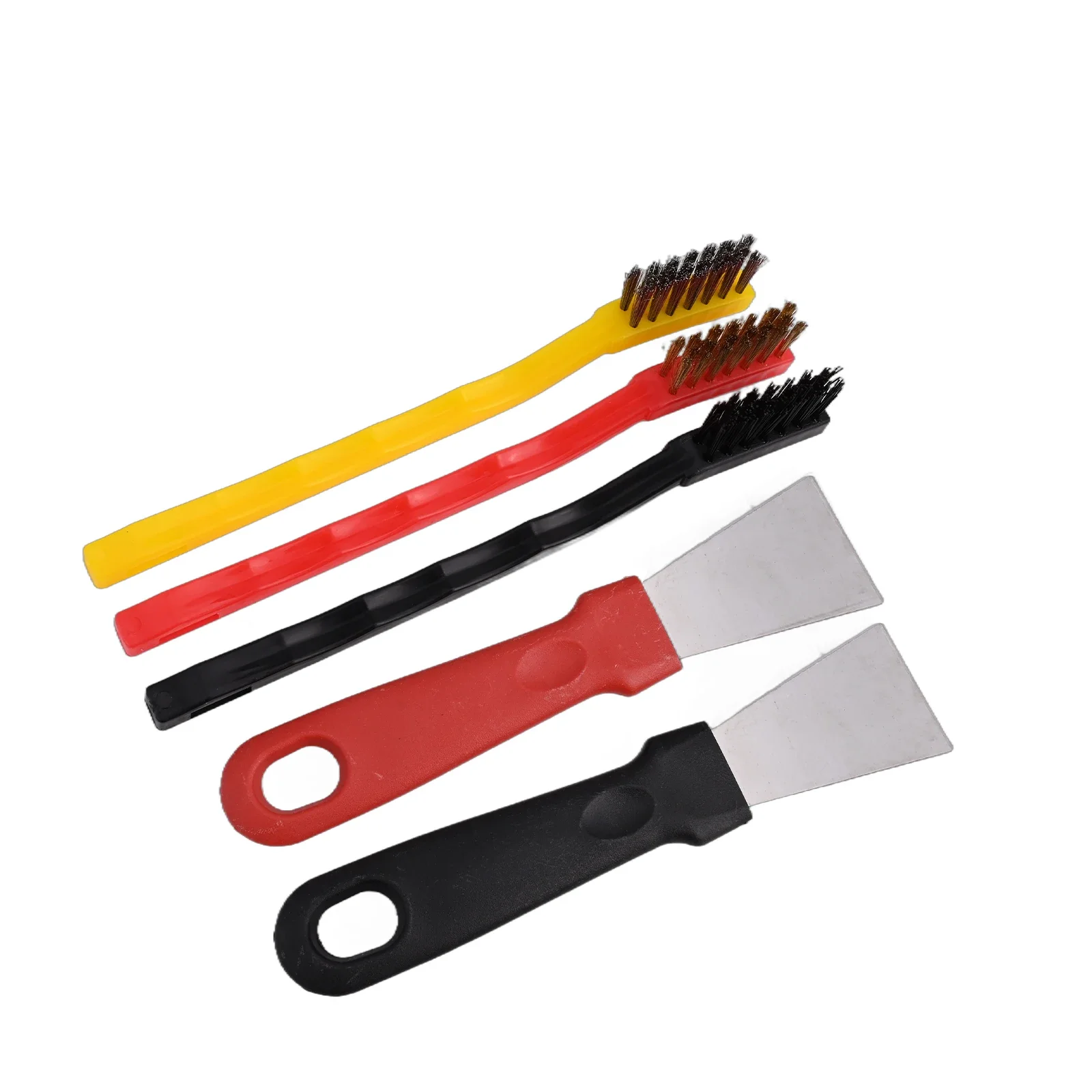 Messing-Drahtbürste, Kitt-Schaber-Set, praktisches Aufhängen, verbesserte Reinigungseffizienz, lange Kunststoffgriffe, vielseitig einsetzbar