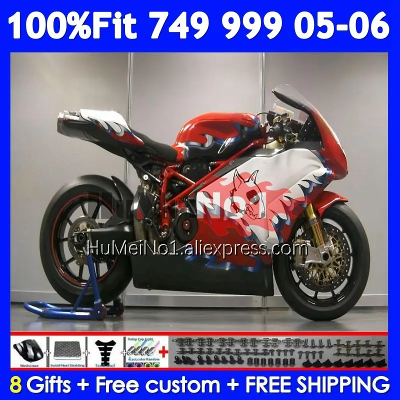 OEM Bodywork For DUCATI 749 999 S R 749R 999R Body 302No.77 749-999 2005 2006 749S 999S 05 06 Injection Fairing New red kit