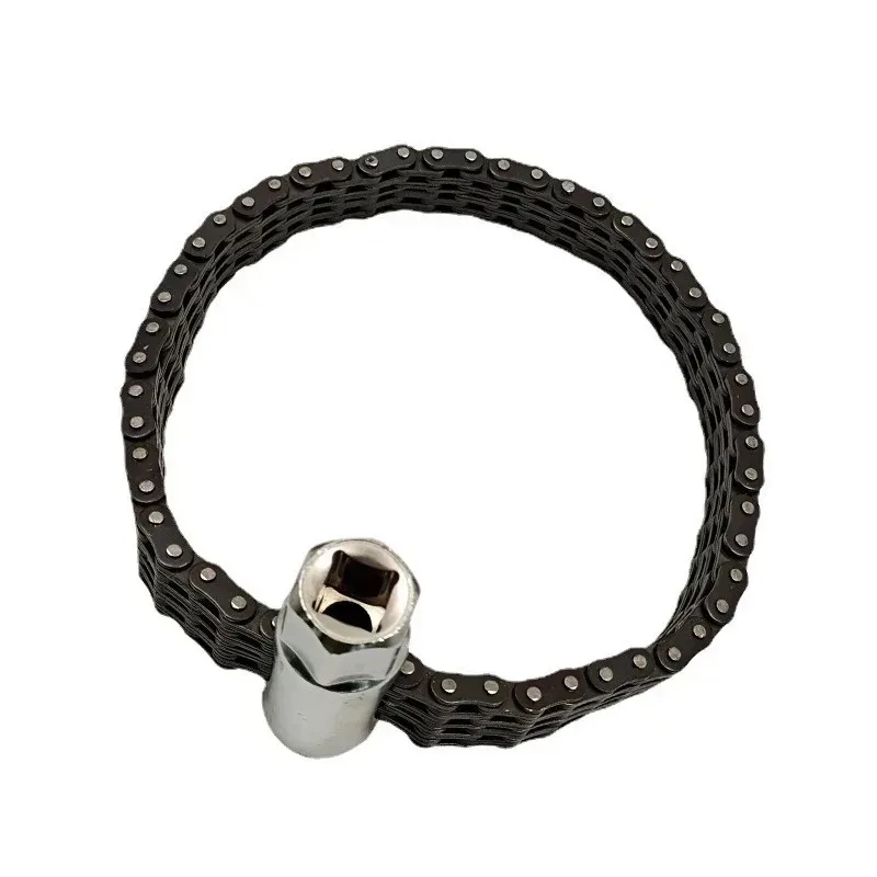 1pcs 52 Section 14mm Chain Type Oil Filter Wrench Heavy-duty Oil Filter Wrench Repair Tool New 2025