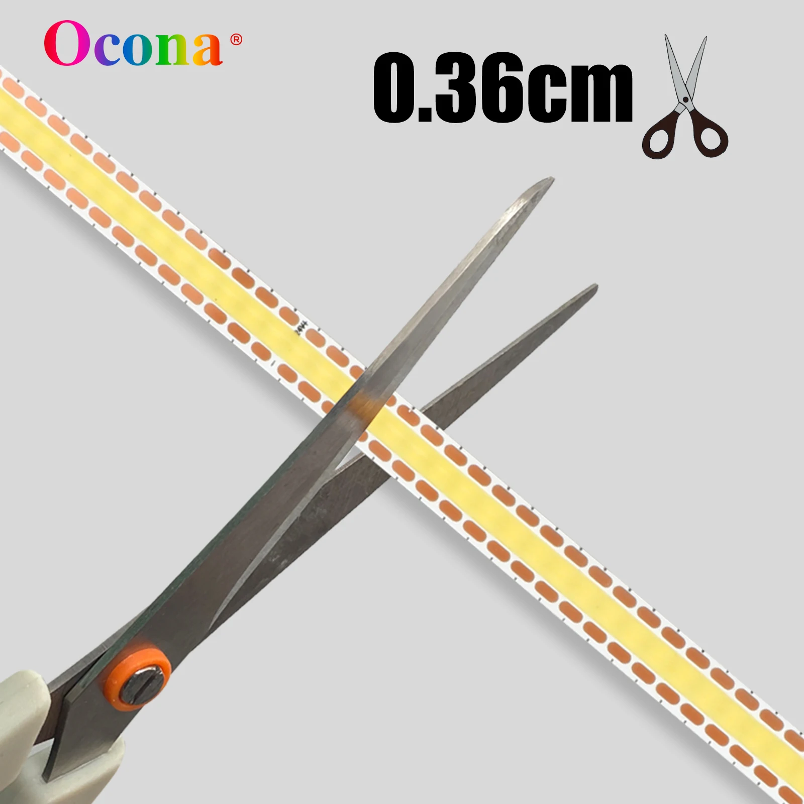 

Free Cut COB LED Strip 544LEDs/m 0.36cm Cut 8mm DC24V High Density CRI 90 LED Ribbon Tape Light Warm White Linear Bar Dimmable