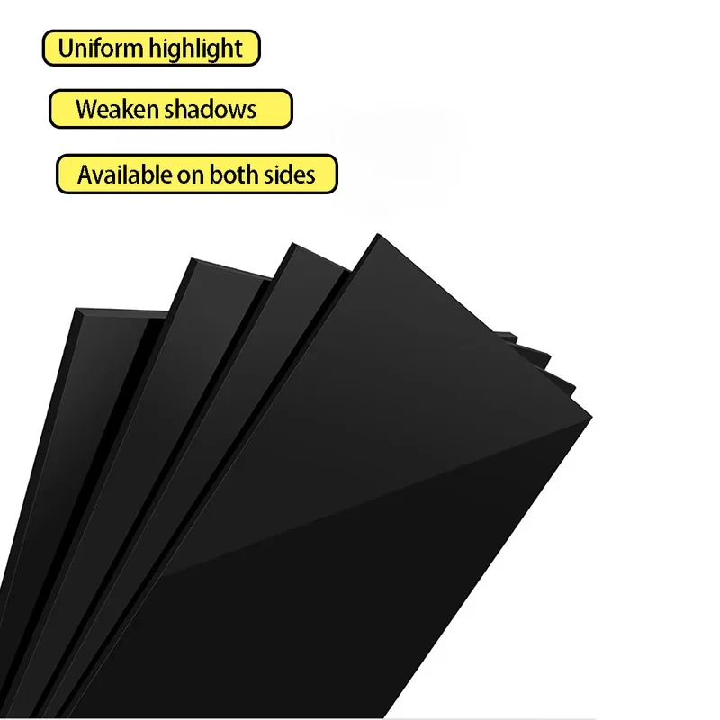 Black Acrylic Sheet Reflective Board Methacrylate Plate Thickness 2 3 4 5mm Width 100 150 200mm Length 100 150 200 300mm