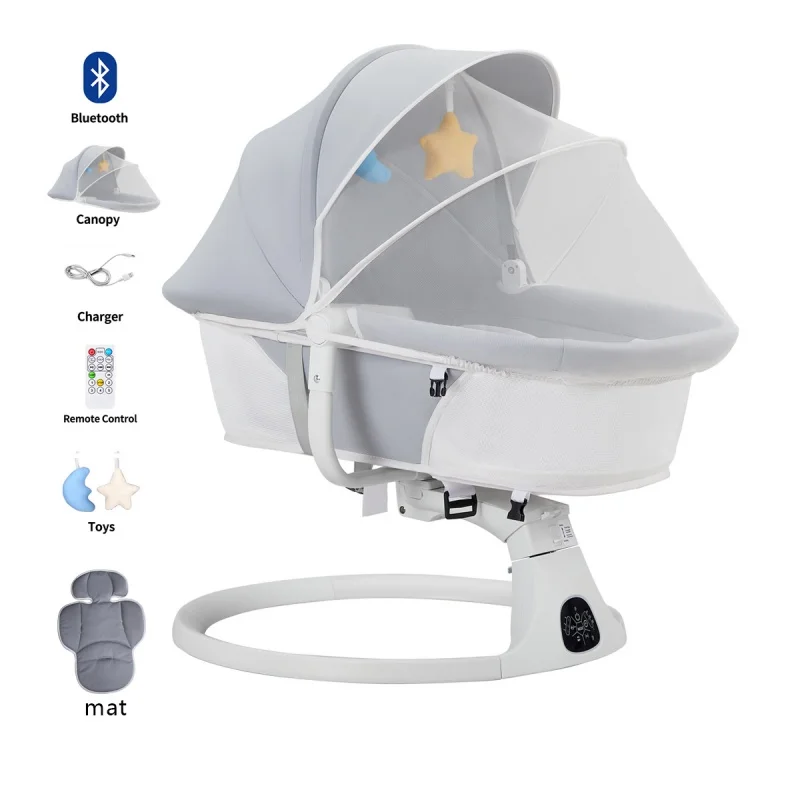 0-12 months infant electric rocking chair, foldable baby rocking chair, intelligent soothing bed for babies, baby soothing seat