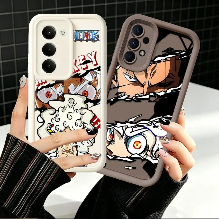 One Piece Luffy Zoro Case for Samsung Galaxy A14 A22 A13 A30 A15 A24 A50 A52 A11 A21s A16 A25 A05A73 A35 A17 A06 A36 A12 A07