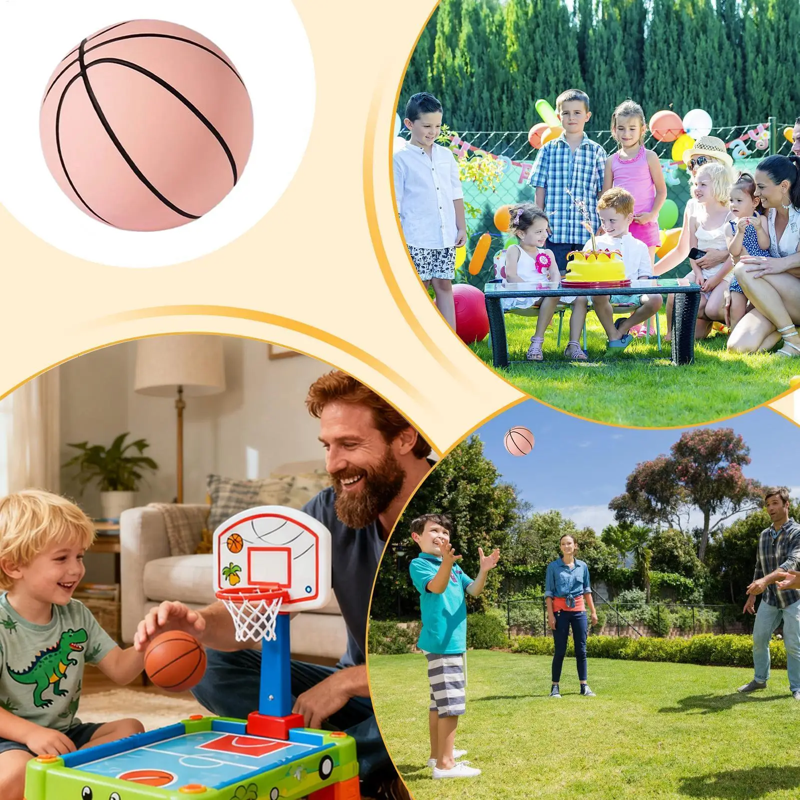 Mini Koszyki do Koszykówki Zabawki Sportowe o Wysokim Odbiciu Gra 6 cm Małe Koszyki do Koszykówki dla Dzieci Chłopców Maluchów na Imprezy w Pomieszczeniach na Zewnątrz do Sypialni