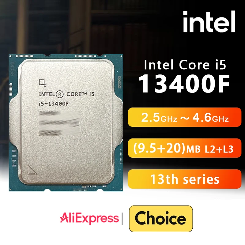 Intel Core i5 13400F New CPU i5-13400F 2.5 GHz Ten cores - sixteen threads 10NM L3=20M 65W LGA 1700