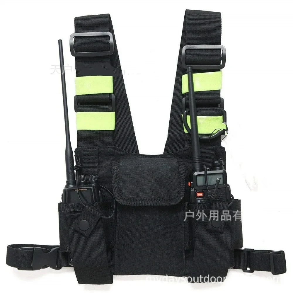 Multi Pocket Camo Tactical Vest Chest Bag Outdoor Camp Training Hunting Reflective Strap interphone Tactics Waistcoat Sportswear