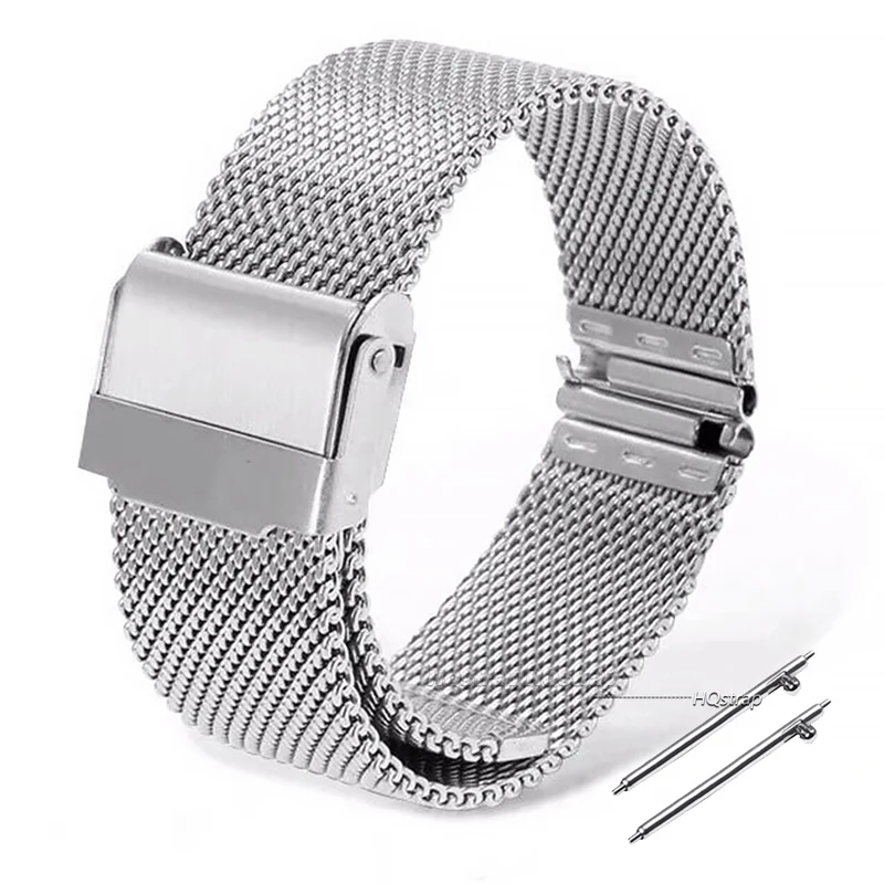 Milanese Loop Bracelet for DW Stainless Steel Quick Release Watchband for Omega Mesh Wrist Strap 12 14 16 17 18 19 20 21 22 24mm