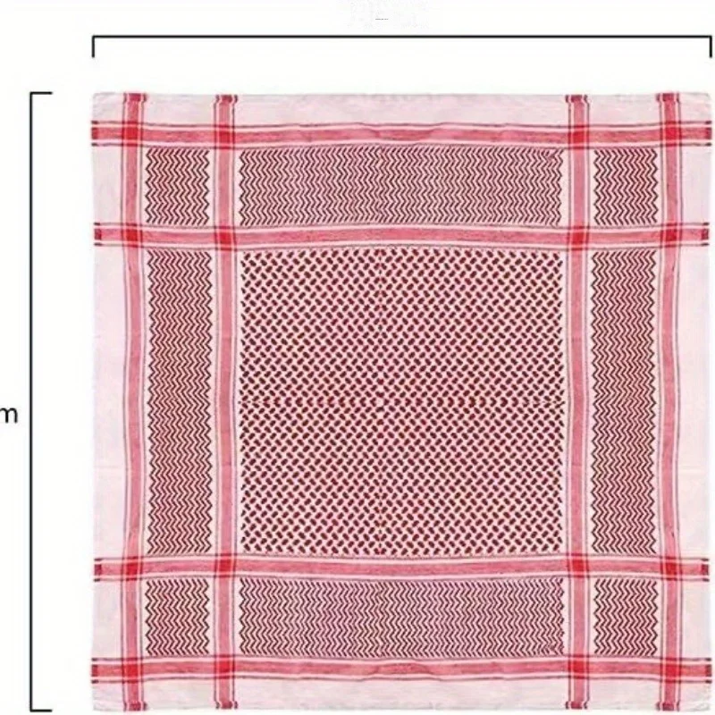 1/2 قطعة من الحجاب الصلاة للرجال على الطراز العربي، غلاف عمامة كوفية إسلامية شماغ للعبادة الدينية والسفر والارتداء اليومي