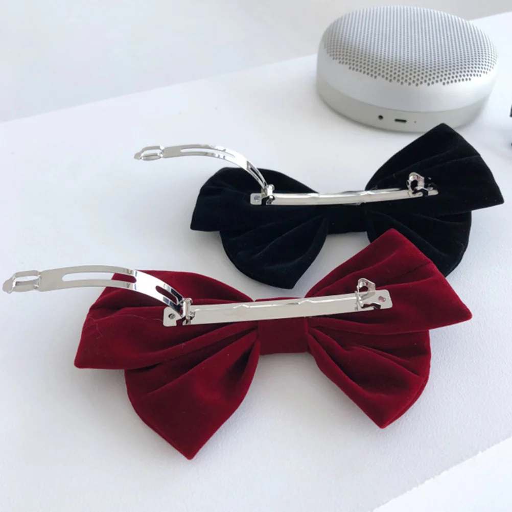 

2 шт., винтажные заколки для волос с бантом, весенние заколки для женщин, нескользящие аксессуары с бантом для волос для вечеринок, дней рождения, на каждый день