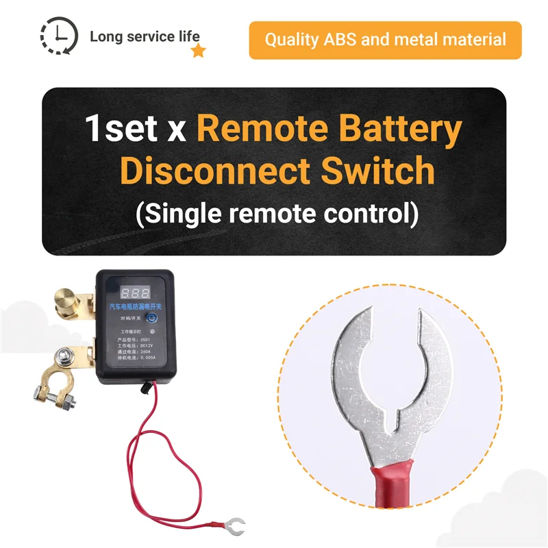 

12 В дистанционный выключатель аккумулятора, автоматический выключатель питания, автомобильный дистанционный выключатель аккумулятора для автомобиля, грузовика, внедорожника-AT80