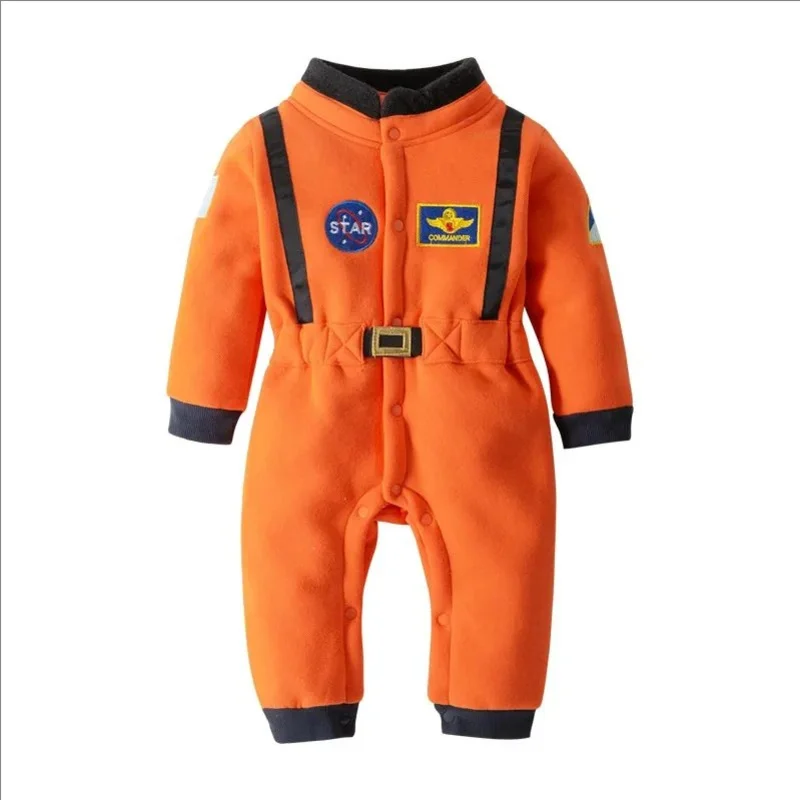 Children Cute Astronaut Cosplay Costume Space Suit Rompers for Baby Boys Girl Toddler Infant Halloween Birthday Party Clothing