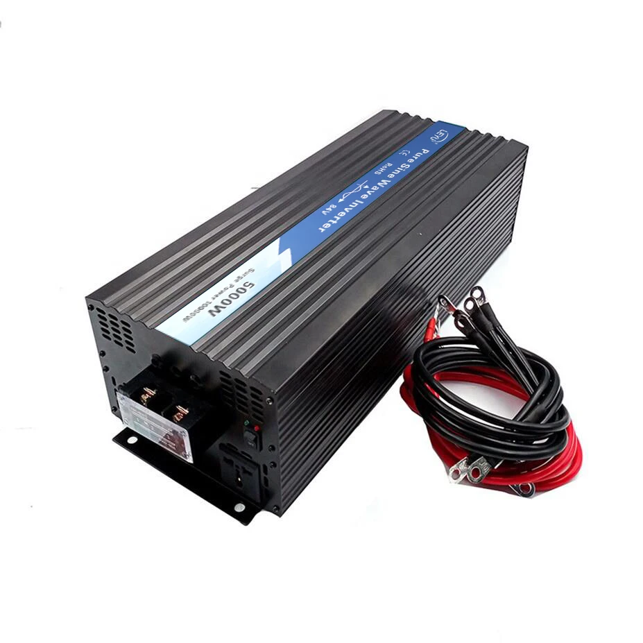 

High Efficiency 5000W Pure Sine Wave Power Inverter DC 24V to AC 110/220/230V Solar Inverter