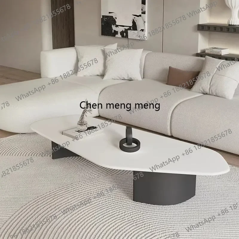 

European Style Nordic Coffee Tables Marble Effect Retro Luxury Design Coffee Tables Glam Modern Mesa Living Room Furniture