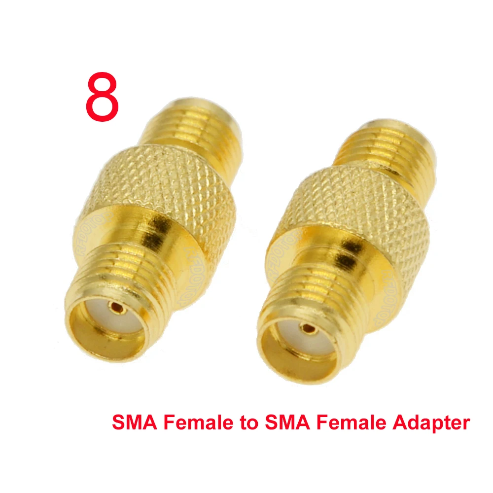 2PCS SMA to SMA Convertor Male to Female Straight/90Degree Connector Wifi Antenna RPSMA Male Plug RF Coaxial Adapter Gold Plated