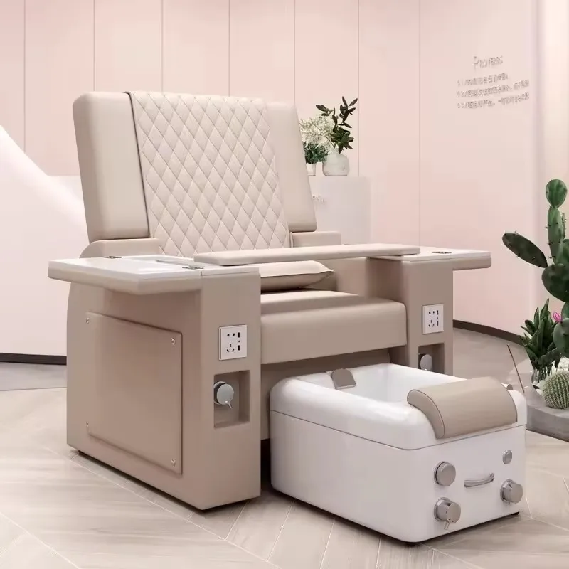 Hot Sale Led Light Nail Salon Reclining Nail Pedicure Chair Luxury Foot Pedicure Spa Chair With Massage Lave Pied Pedicure
