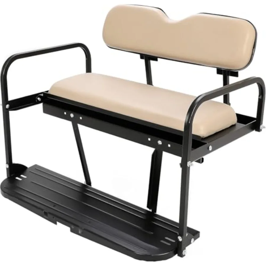 

KUAFU откидное складное заднее сиденье, совместимое с Pre-1994 EZGO Marathon Frame, кожаное сиденье, комплект, сменный стальной коричневый цвет