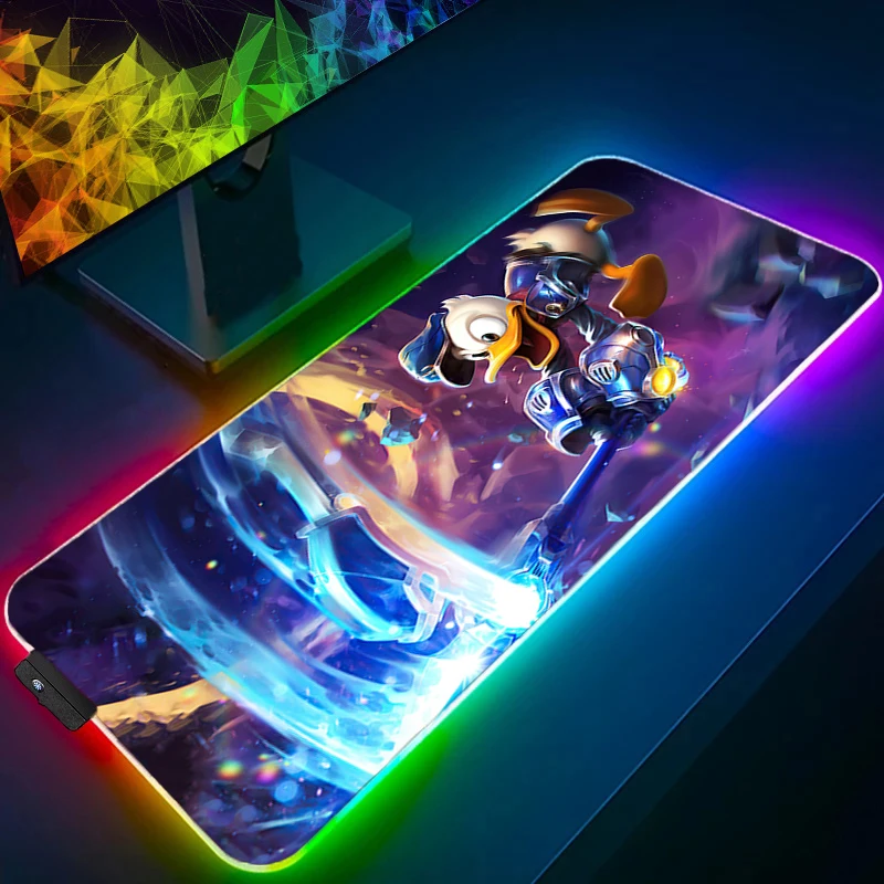 RGB Grote muismat Antislip Mickey en Minnie pc snelheid Voor e-sportspelers Backlight Laptop Computer Toetsenbord LED xxl muismat