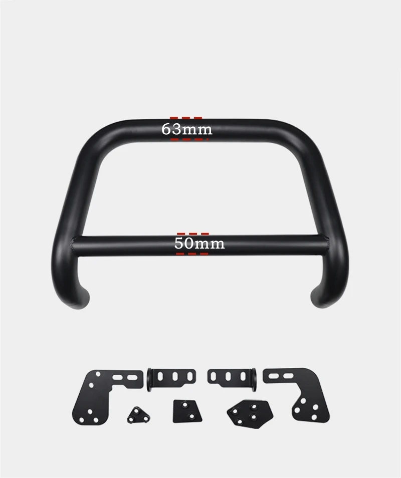 For Suzuki Jimny JB74 2019-2025 Front Bumper Guard Bar Anti Collision LED Light High Quality Carbon Steel Matte Black Modified