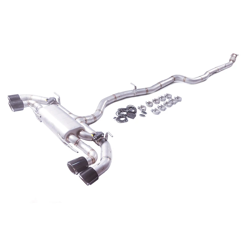 Suitable for 20 Romeo 2.0T four-wheel drive to GFC middle tail section single drum double valve exhaust muffler four-outlet exha