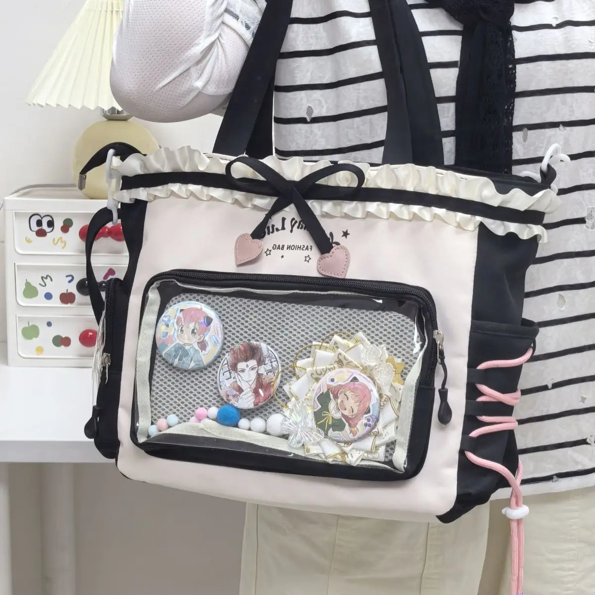 

New Japanese Sweet Girl Y2K Ulzzang Ita Bag Harajuku JK Uniform Shoulder Bag Daily Commuter Tote Bag Women's Crossbody Bag