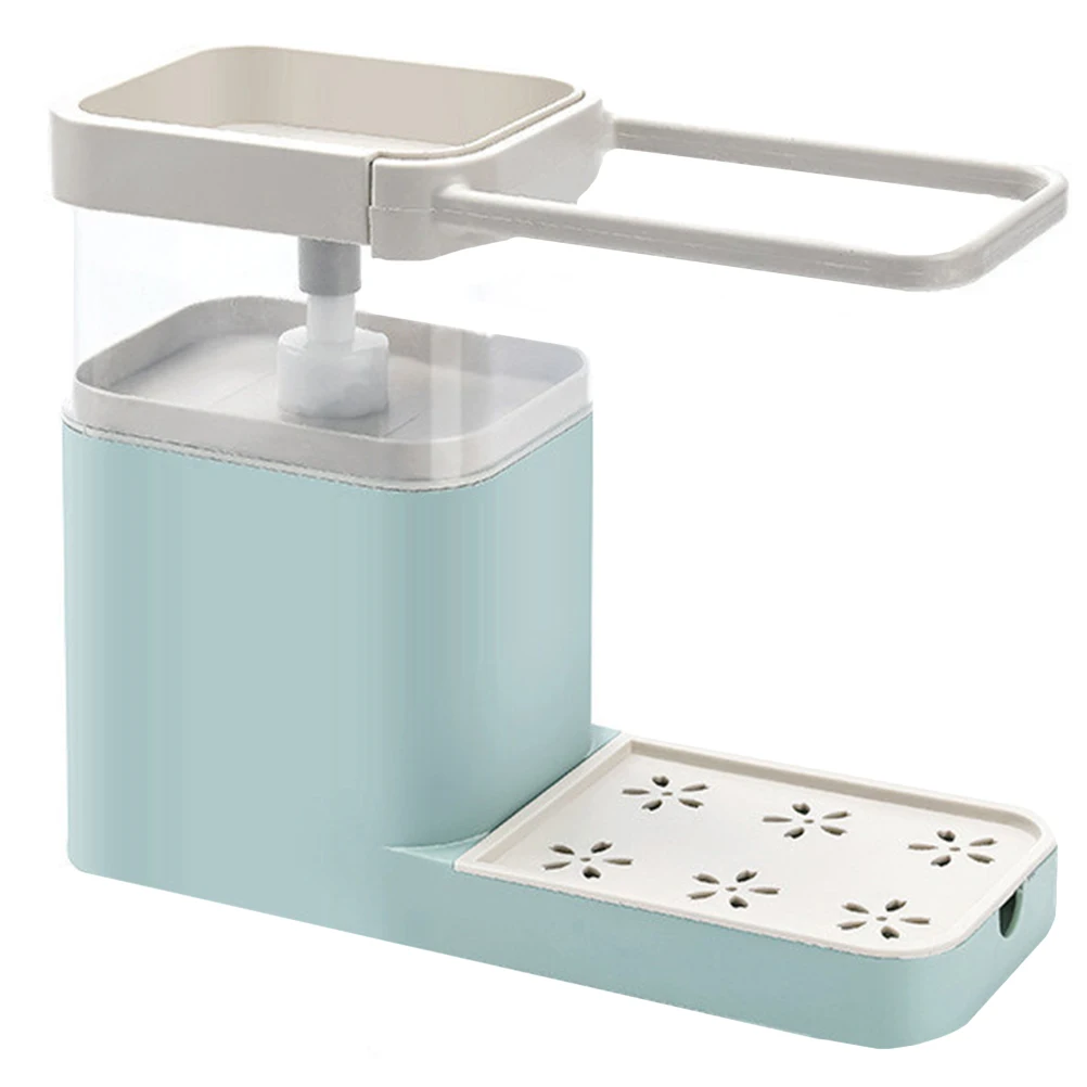 

Dishwasher Rack Kitchen Liquid Soap Dispenser Sponge Holder Green Multifunctional Easy Clean Detachable Practical Creative