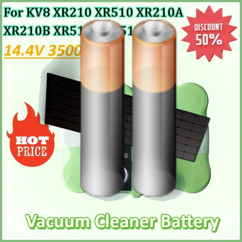 

14.4V 3500mAh Battery Pack for KV8 XR210 XR510 XR210A XR210B XR510B XR510D Vacuum Cleaner Sweeping Robot Batteries