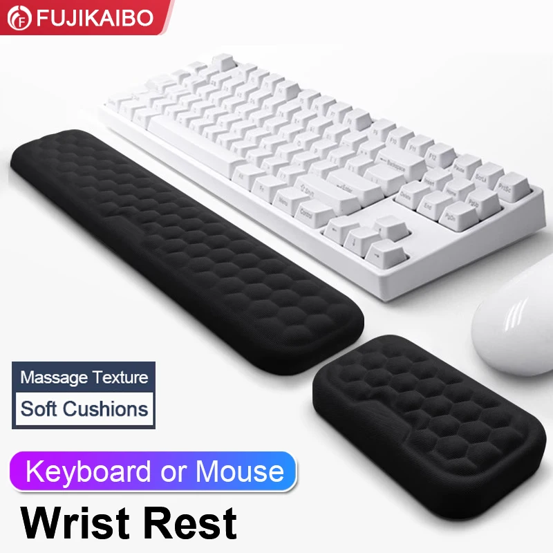 Keyboard Mouse Wrist Rest Massage Texture Wrist Protection Support Pad For PC Gaming Laptop Keyboards Mouses Memory Cotton Rest