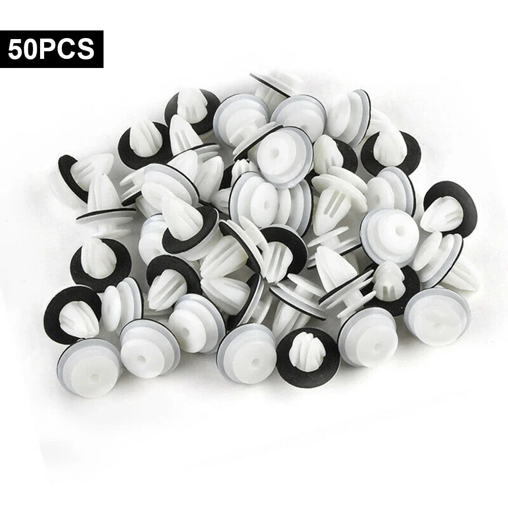 50PCS Door Panel Clip with Seal Ring Fastener Rivet Bumper Clip Retainer for BMW E34 E36 E38 E39 E46 M3 M5 Z3 X5 Car Accessories