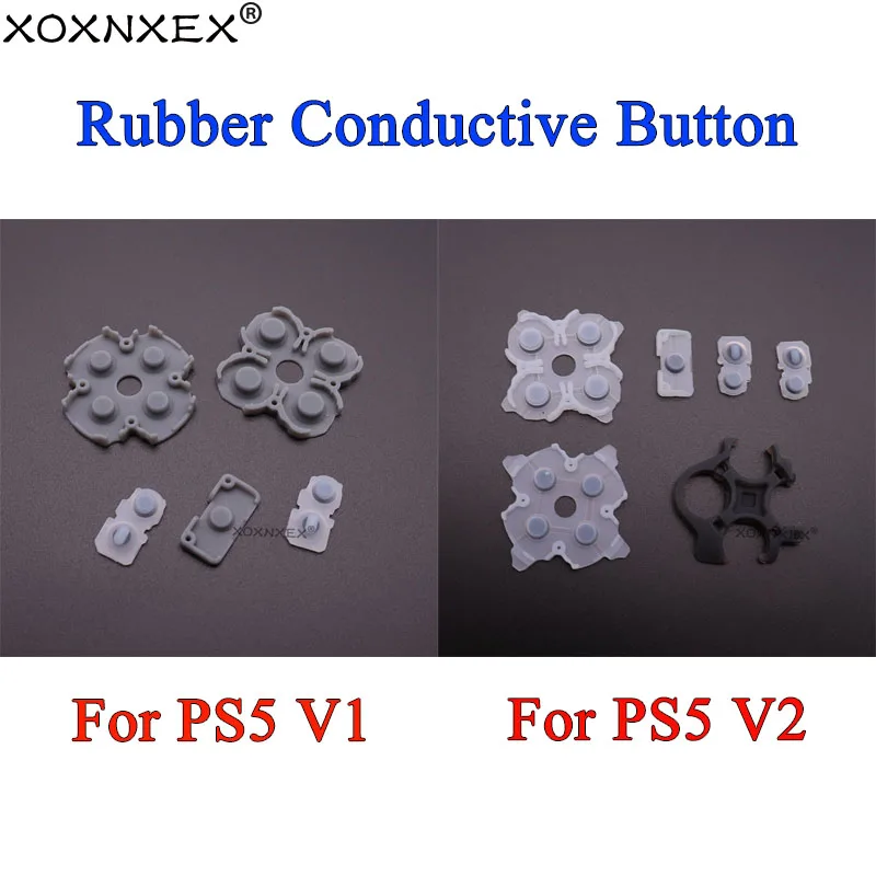 XOXNXEX 1set Silicone Conductive Rubber Adhesive Button Pad Keypads Silicone Buttons D-pad controller rubber for ps5 V1 V2