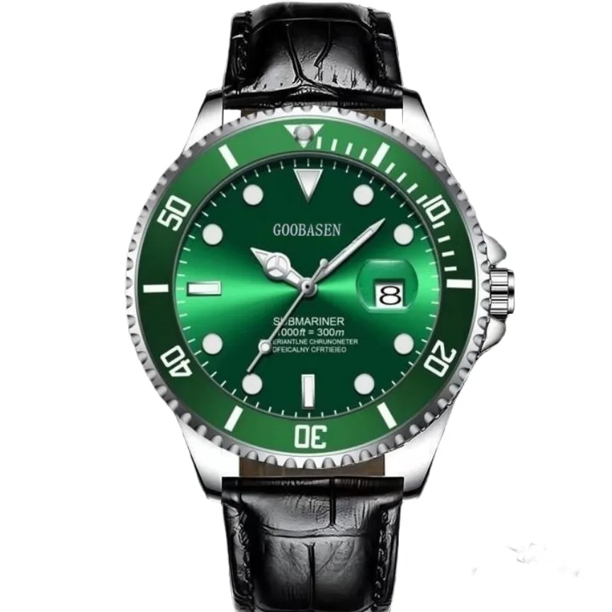 Men's Skeleton Quartz Mechanical-Style Watch with Night Light and Calendar, Water-Resistant