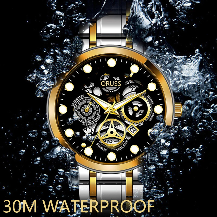 Original Men Stainless Steel Watch Waterproof Luminous Hollow Quartz Watch Fashion Casual  Luxury