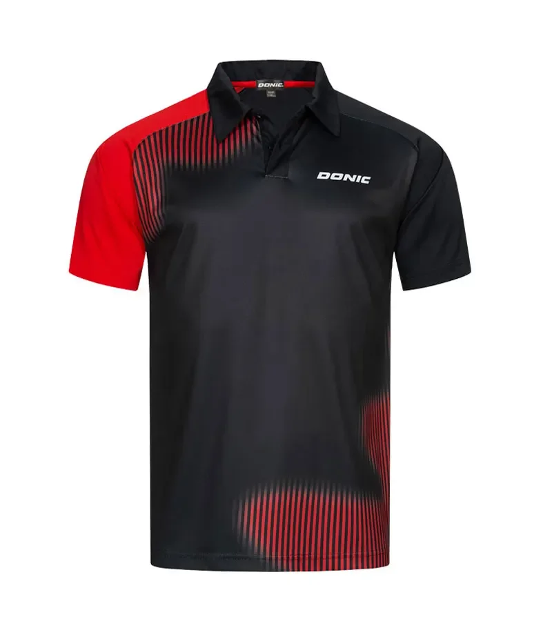 DONIC Tischtennis-Shirt für Herren und Damen, kurzärmeliges Poloshirt, Sommer-Tischtennis-Pullover, lässiges, schnell trocknendes Sport-Shirt