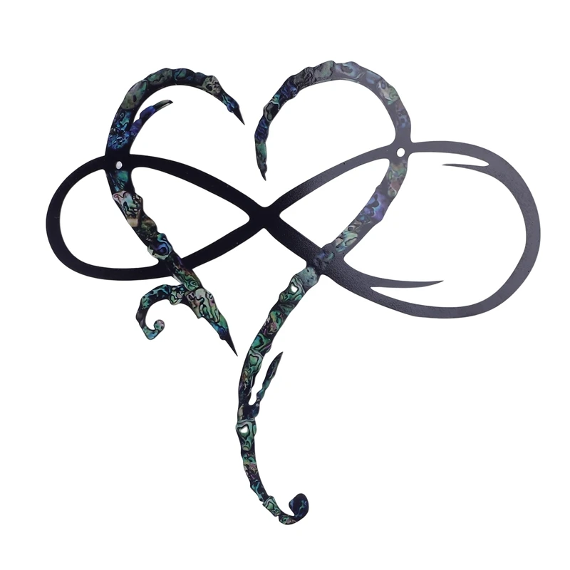 Metal Wall Decoration Unique Design-Wall Art Room Decoration Eternal Love Infinite Heart Iron Art Decor Interior Decor