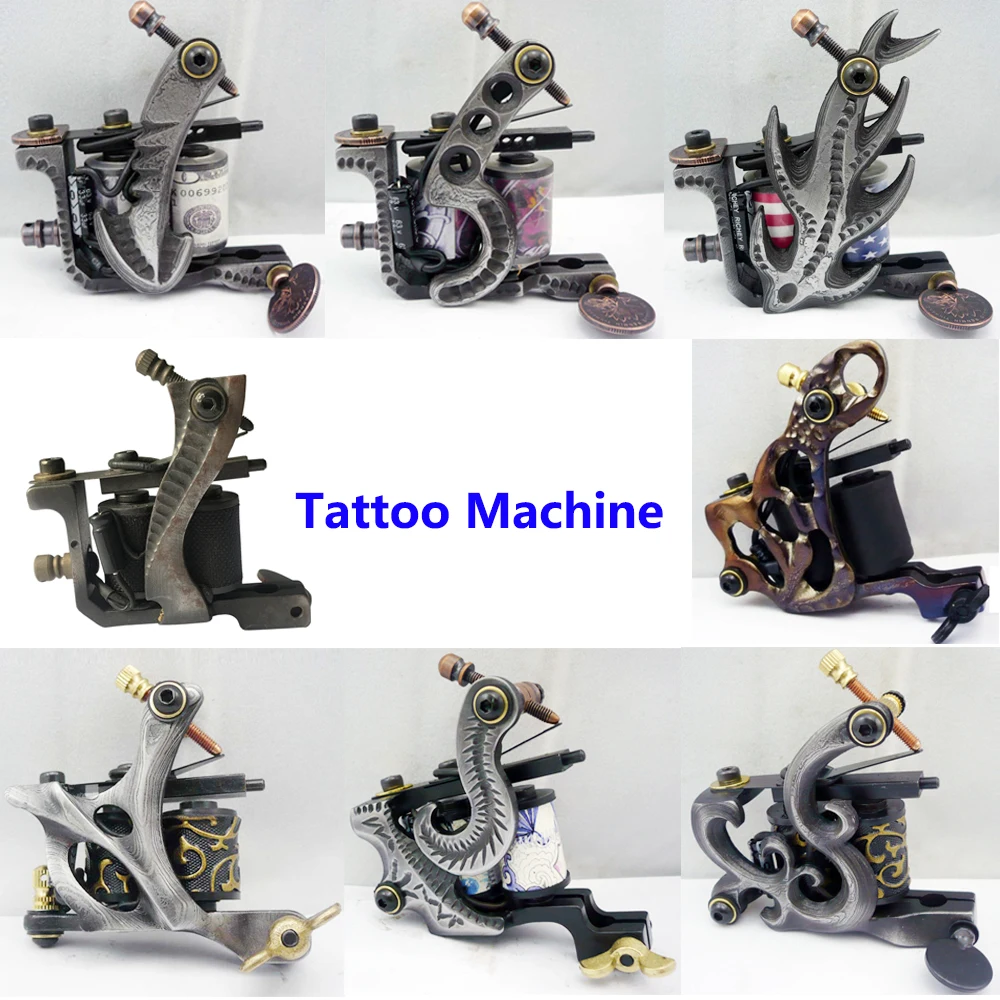 

Ручная работа 10-востная катушка для тату-машины для лайнера шейдера, железная литая таможенная тату-машинка, катушка