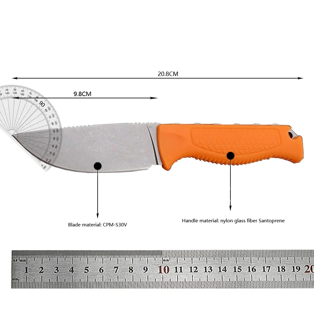 Steep Country Hunter BM 15006 Portable Fixed Knife CPM-S30V Blade Nylon Glass Fiber Santoprene Handle Tactical Outdoor EDC Tool