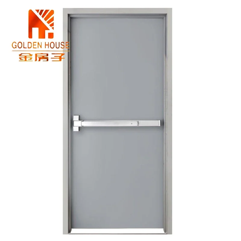 Ul Wh Listed Approve 28 Inch Modern 1.5 2 3 Hour Fire Rated Steel Entry Door Emergency Exit Firedoor With Push Bar