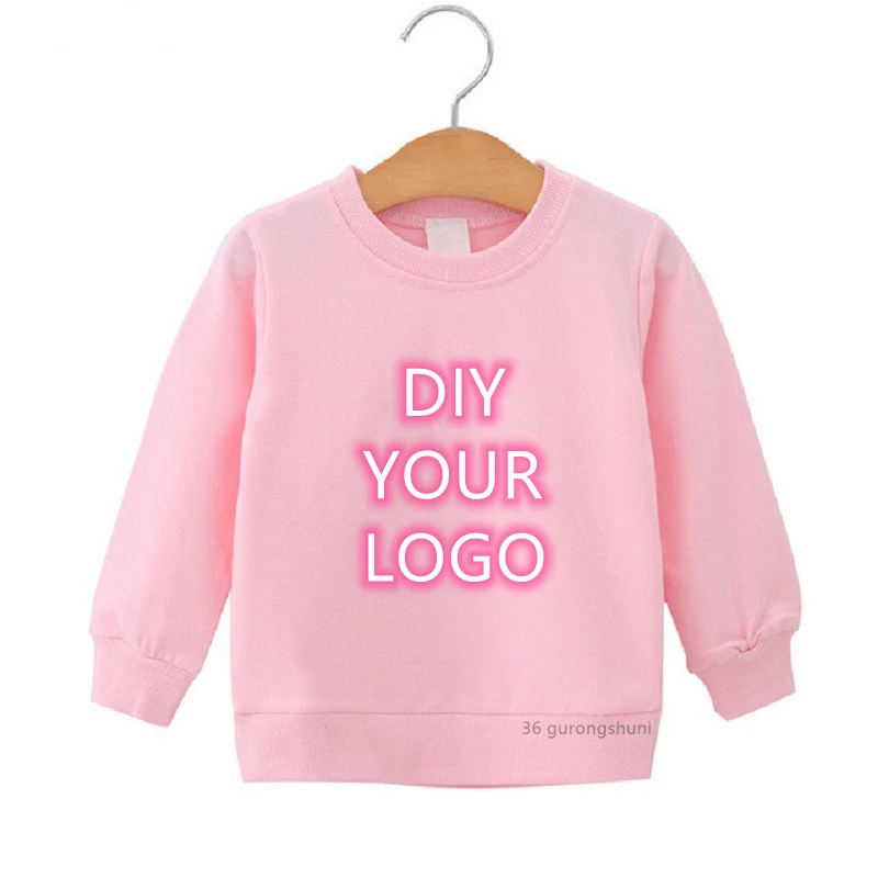 2022 Diy Customized Print Hoodie Your Own Design Logo/Picture Custom Kids Clothes Birthday Gift Long Sleeve Sweater