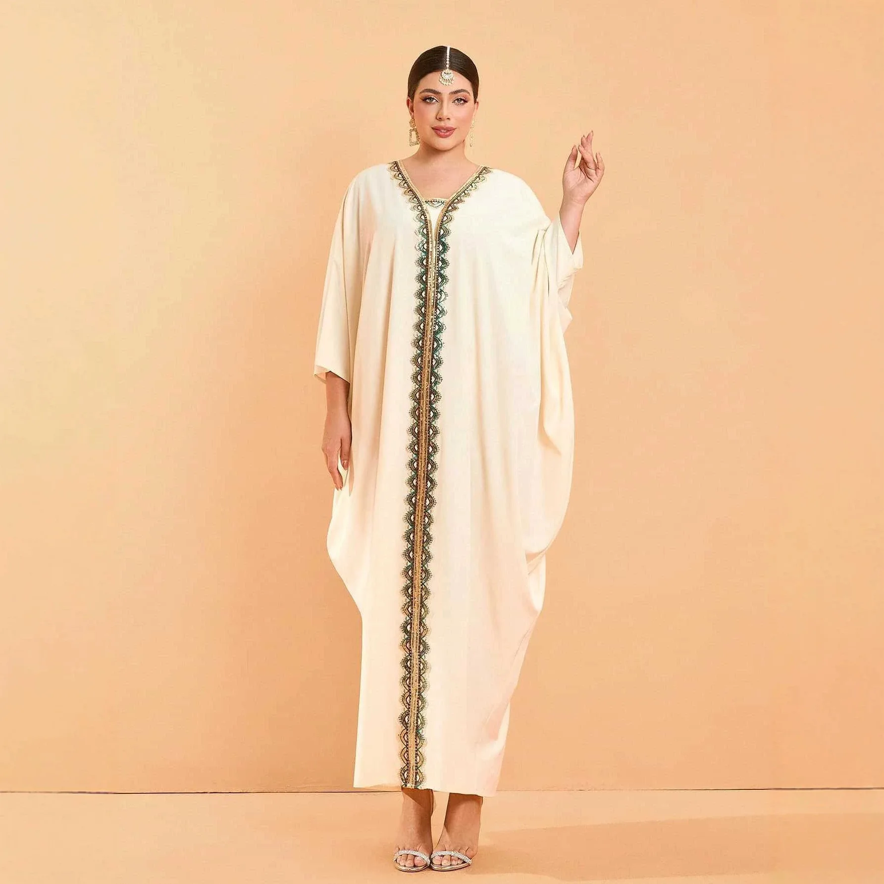 

2026 Ethnic Style Dress, Classical Long Sleeve Loose Shawl, Plus Size Evening Dress, Simple And Elegant Dress For Women Elegant