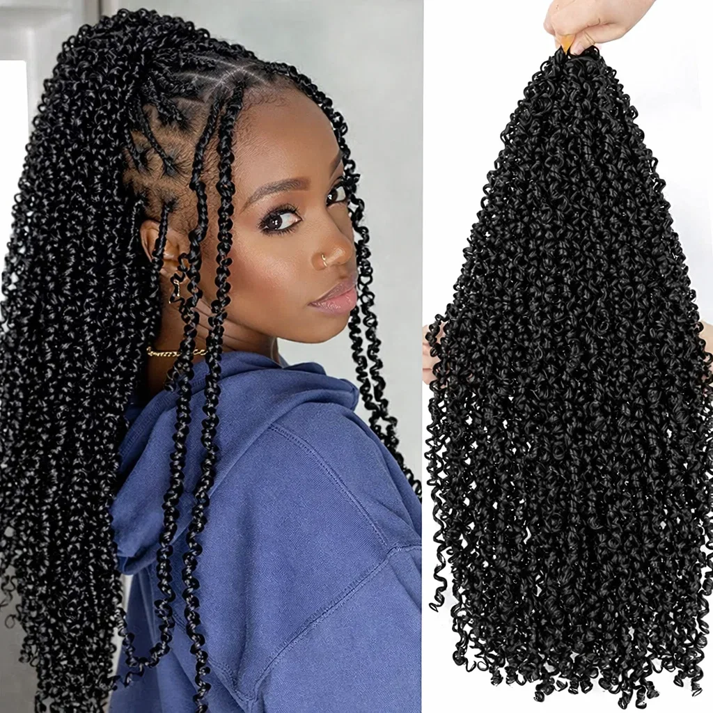 

Богемные человеческие волосы Yanky Twist, натуральные черные маленькие вьющиеся волосы, вязанные крючком для сенегальских крученых косичек для женщин