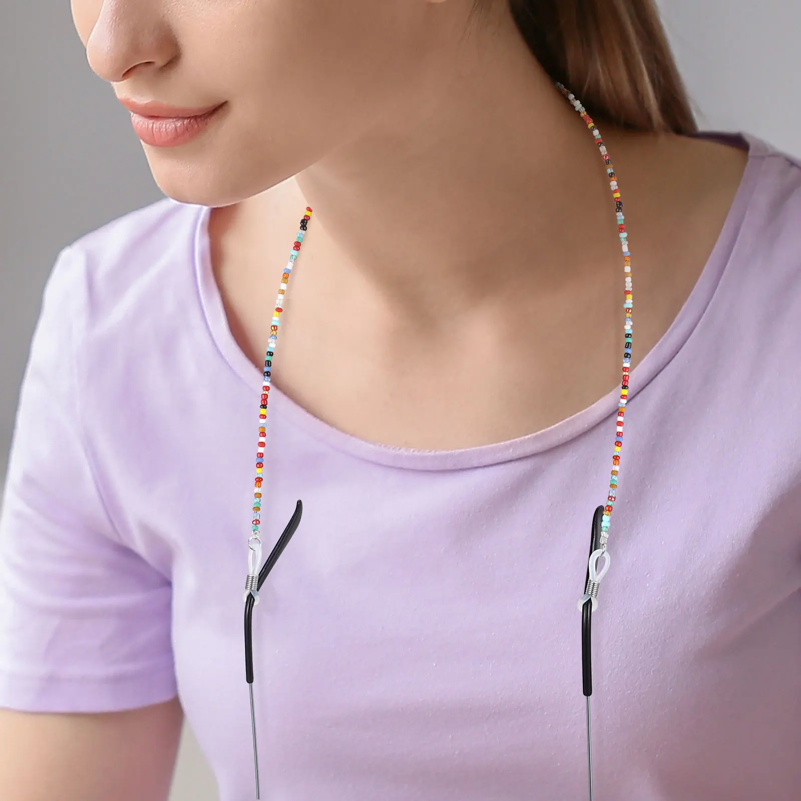 

2Pcs Eyeglass Chains Premium Material Non-Slip Vintage Style Prevent Eyeglasses Falling Eyewear Holder Strap Eyeglasses Chain