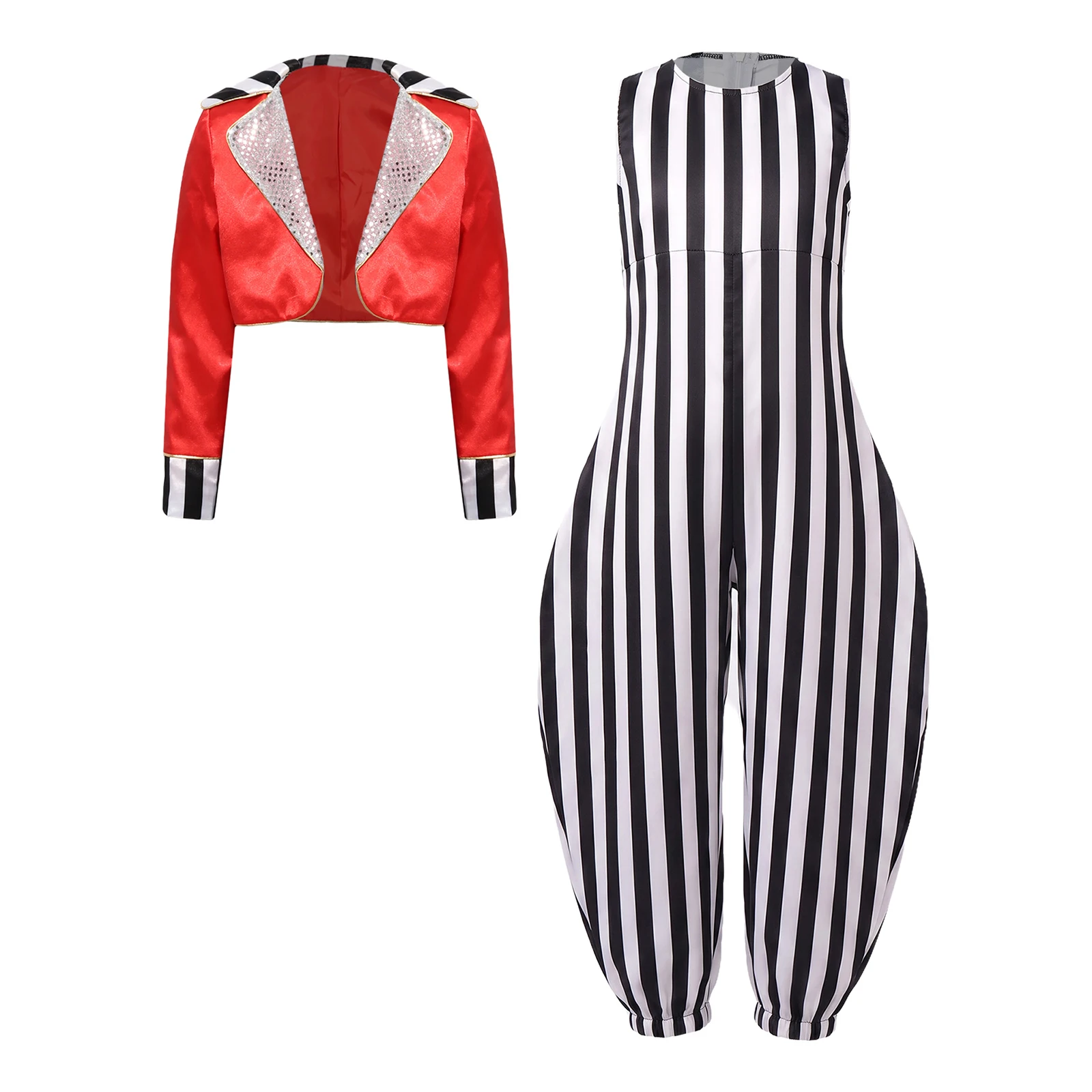 Kids Girls Boys Circus Ringmas - Sleeveless Jumpsuit 评论和价格