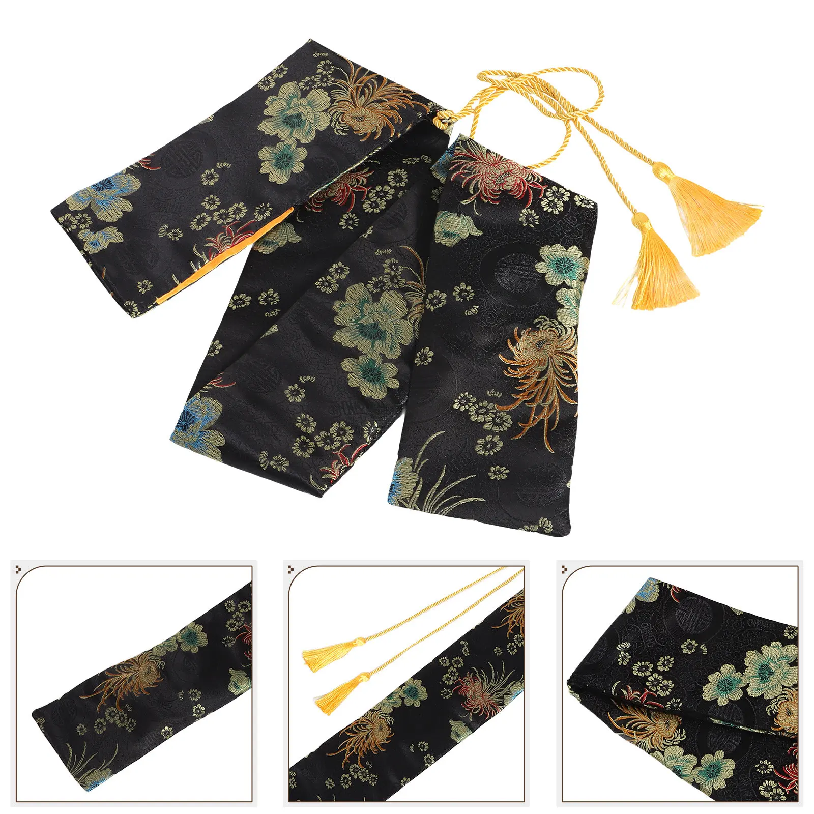 

Шелковый чехол для меча с кисточкой, универсальный футляр, японская сумка, чехол для тай-чи, кунг-фу, китайских боевых искусств