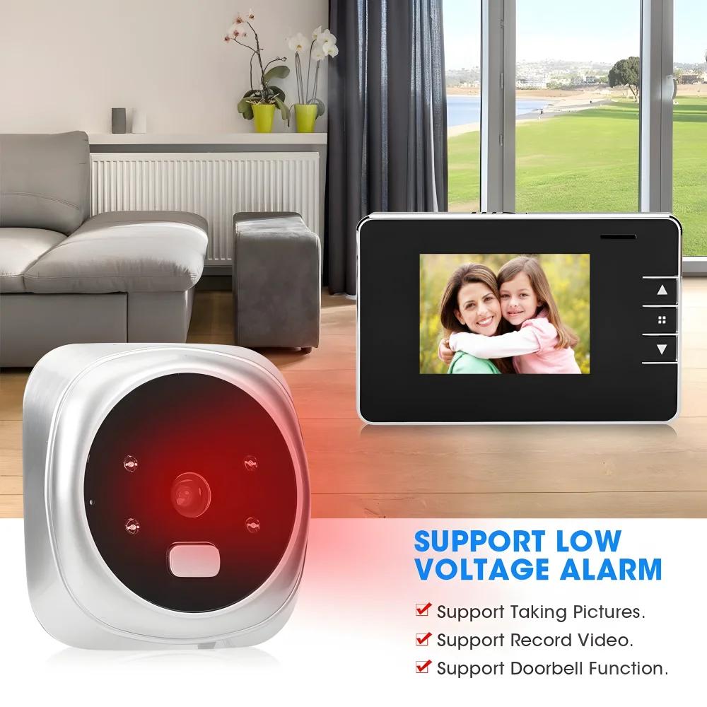 2.8 Inch Digital Peephole Door Camera IR Night Vision Magic Eye Smart Video Doorbell Ring Door Eye Camera Security Protection