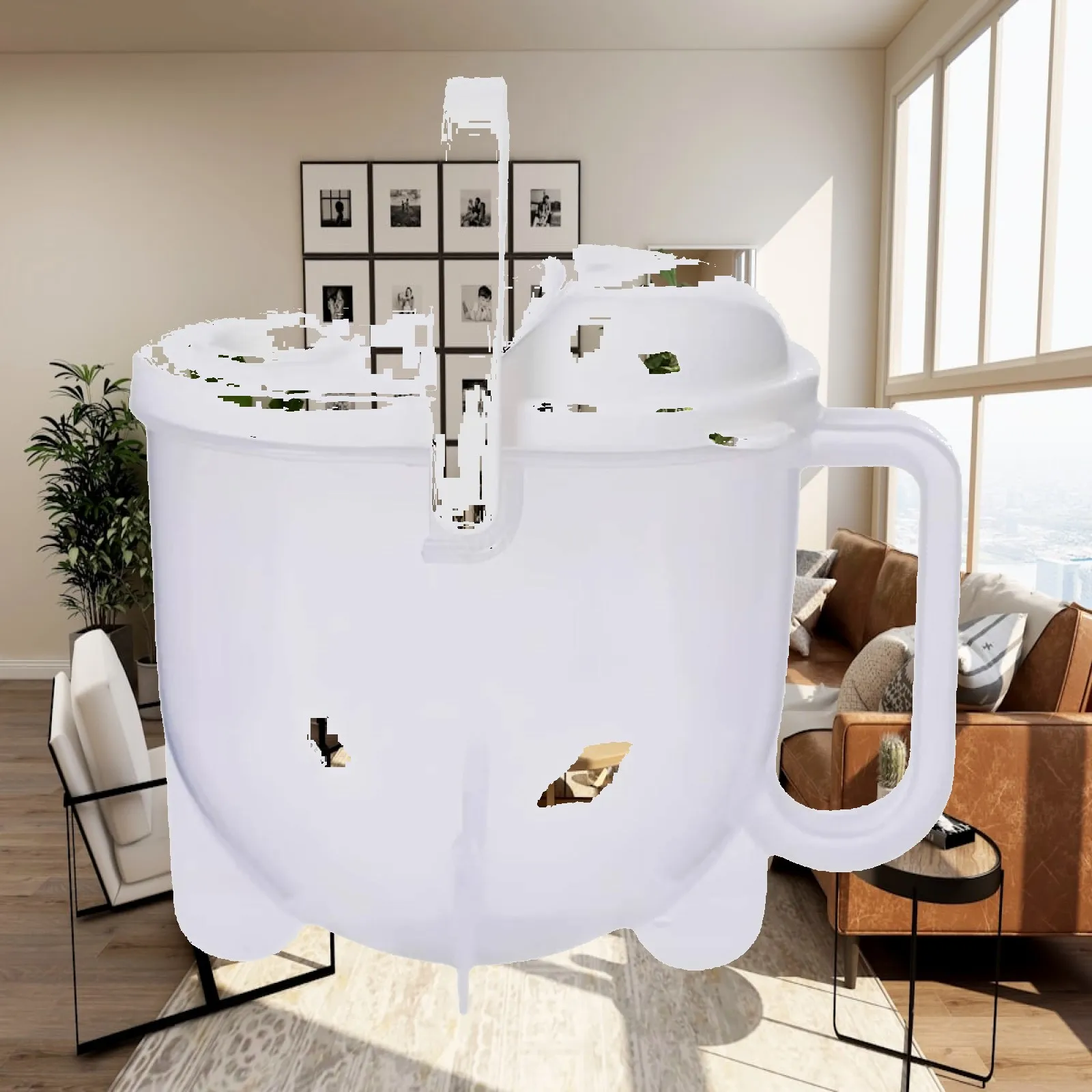 Rice Rinsing Basket with Circulation System for Cleaning Grains Under Faucet Hands Free Kitchen Accessory