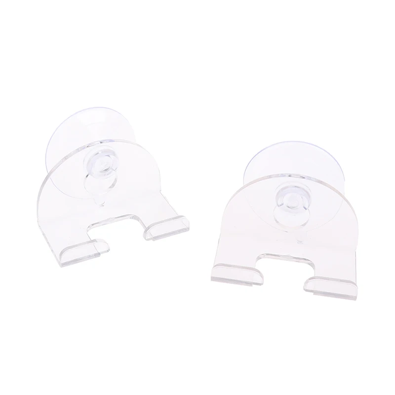 2pcs Shaver Holder Suction Cup Transparent Hook Razor Rack Waterproof Removable Non-slip Fixed Gasket Strong Vacuum Cups